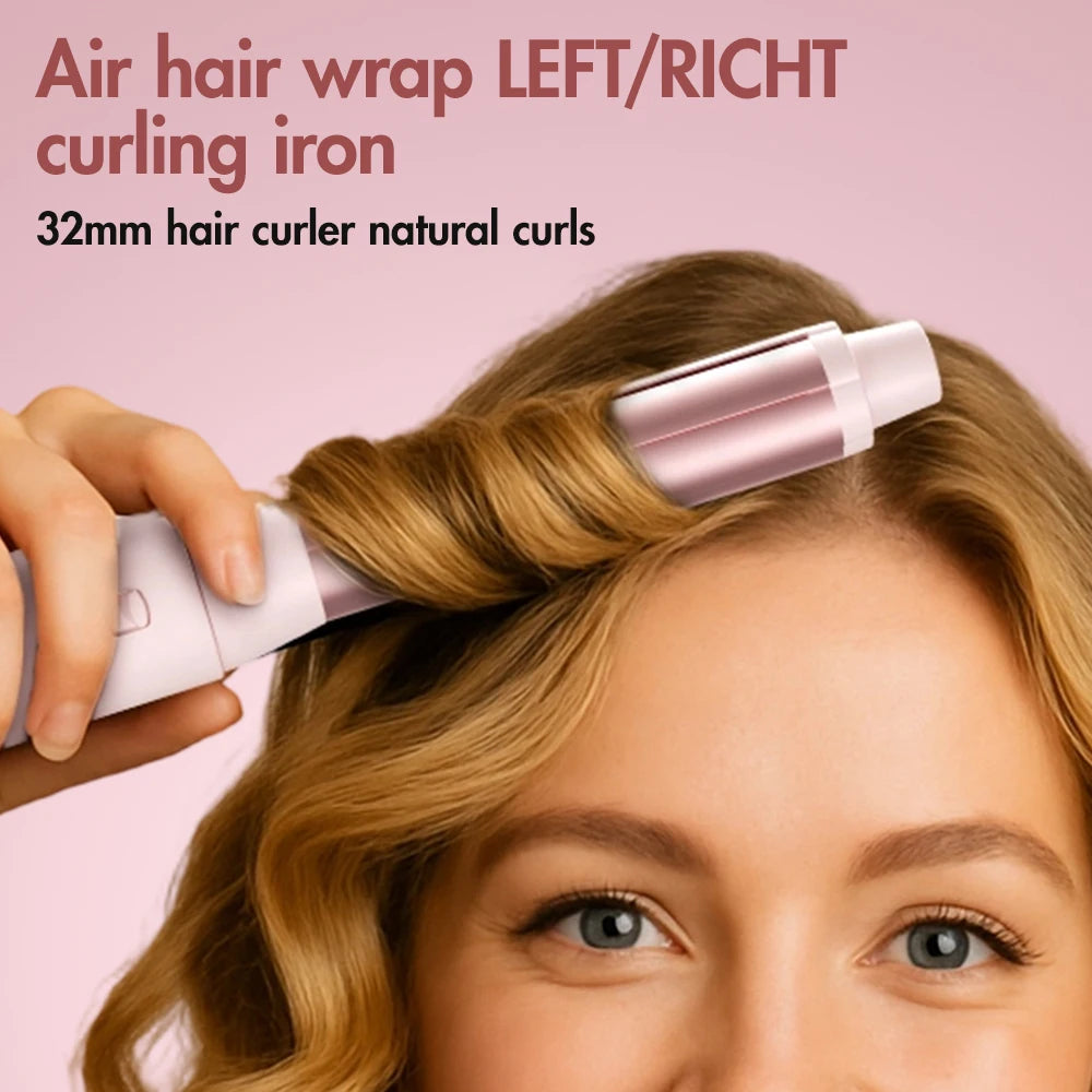 LuxeAir 5-in-1 Pink Styler – Secado, volumen y ondas en un solo paso